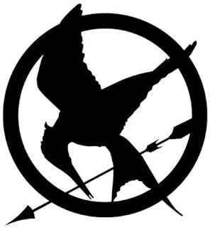 14.2cmx15.3cm Hunger Games Vinyl Auto-Styling Auto Aufkleber Schwarz/Silber