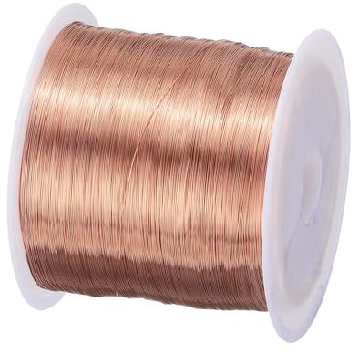 QUARKZMAN Alambre Magnético de 0.15mm 600m/1969Ft Alambre de Cobre Esmaltado Alambre de Bobinado Magnético Esmaltado 100G 155C para Transformadores Inductores