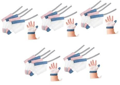 UPKOCH 10 Pares Guantes Para Morder Anillos Guantes Protectores Protector De Pulgar Deja De Guantes Guante De Bebé Guantes De Pulgar Infantil Neto Niño Artefacto Correctivo Mitones