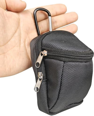 2-Layers Zipper Golf Bag Golf Tees Bag Pouch Bag Golf Balls Holder Bag Golf Balls Pouch Bag Golf Storage Handbag Pocket