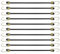 10 pcs Tendeurs Elastique avec Crochets, 24 cm Petite Corde Ajustable avec Attache Mini Sandow Bache en Caoutchouc Cordon de Bagage Robuste Sangle de Tension Universel pour Camping Tente Fixation