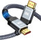 SNOWKIDS 4m HDMI Kabel 8K, HDMI 2.1 Kabel 48Gbps Ultra Highspeed 8K@60Hz 4K@120Hz 7680P eARC HDR10 DTS:X 3D HDCP 2.2&2.3, Kompatibel mit PS5/4/3 HDTV Monitor