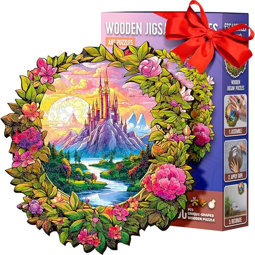 ESC WELT Holzpuzzle Magischer Wald 300 Teile - Anspruchsvolles Denkspiel für Kinder & Erwachsene - Umweltfreundliches & Unterhaltsames Lernspielzeug - Herausforderndes Spiel - Denkspiel aus Holz