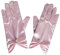 SHINROAD Guanti lunghi plissettati da donna, eleganti, in raso, per stile retrò, antiscivolo, con perle finte, decorazione perfetta per matrimoni, balli, cocktail, rosa, Taglia unica