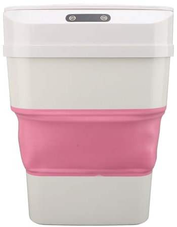 Haofy Poubelle à Capteur Intelligent, Poubelle Automatique Pliable avec Grande capacité de 17,5 L, Poubelle à Capteur de Mouvement sans, Petite Poubelle Automatique Mince pour la (Rose)