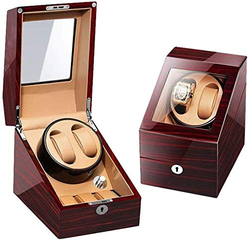 MRKU Watch winder box automatic Watch winder box automatic single Watch winder,in wood shell and black leather,japanese motor