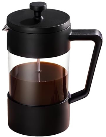 YILANJIN French Press Coffee Maker, 8 Cup Cafetiere Coffee Press, 1000 ml Coffee Tea Maker, Coffee brewer, Heat Resistant Borosilicate Glass Caffettiere, French Press for Home, Black