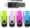 USB Sticks 64GB 5 Stück, AreTop Speicherstick Rotate Metall Mehrfarbig High Speed USB 2.0 Flash Drive Pack (Mehrfarbig)