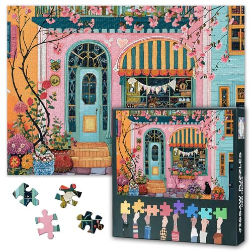 Black Cat 1000 Piece Puzzles for Adults Challenging 1000 Piece Jigsaw Puzzle Landscape Puzzles for Adults Family Game Finished Size 50x70cm