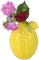 Zitronenförmige Keramikvase, kreative handgemachte Vase im Fruchtstil, Moderne Kunst Keramik Wohnkultur, geeignet für Desktop, Zuhause oder Büro (Zitrone)
