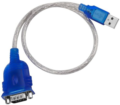 Times Mark USB to RS232 Serial Cable Adapter – 1-Port DB9 Serial Adapter with Chipset – 20in (50cm) Cable to 9 Pin USB for Modem, Printer, Router, GPS, Barcode Scanner, POS[-NOT a display cable-]