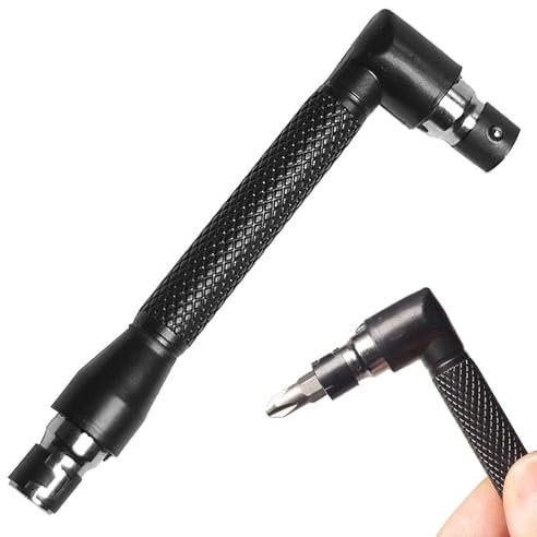 90 Degree Screwdriver L Shape Wrench 90 Degree Screwdriver L Shape Socket Wrench Double Head Right Angle Screwdriver with 1/4 Inch Hex Socket
