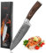 Wakoli EDIB Damastmesser Santoku mit Gravur – Personalisiertes Messer, 17 cm Klinge aus 67 Lagen Damaststahl (VG10-Kern), Pakkaholzgriff – Scharfes Küchenmesser Geschenk, Geschenkverpackung