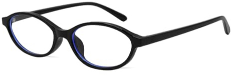 YAMEIZE Blaulichtfilter Brille Ovale für Damen Herren Retro Klein Katzenauge Blaulichtfilter Computerbrille Anti Blaulicht Brille für Handy PC Gaming