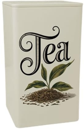 speecheese Vintage Tea TeeDose 900ml für Teeliebhaber Nostalgische MetallDose 900ml mit Spruch - BlechDose 900ml, AufbewahrungsDose 900ml
