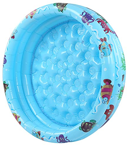 Fawfose Blauer Babypool, Weicher Aufblasbarer Wasserspielpool, Ideal Für Indoor-Outdoor-Spaß Für Säuglinge Und Kleinkinder (150cm)