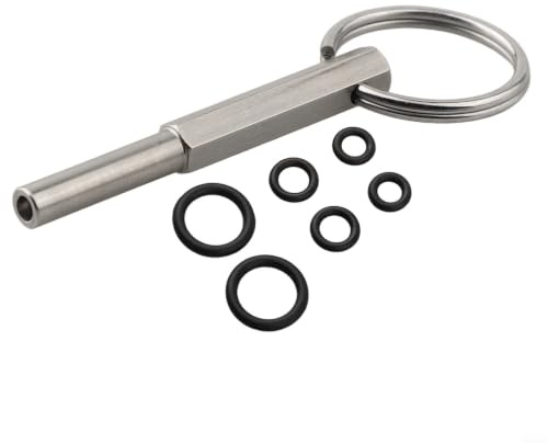 Outil de réparation pour machine à café avec vis à tête ovale, compatible avec Krups Orchestro Siciliana, clé en acier inoxydable 61 x 5,5 mm avec 6 joints en caoutchouc, poignée longue pour l'accès