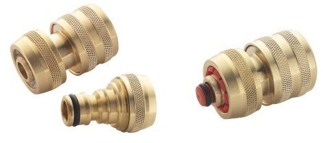 Spear & Jackson 1/2-inch Female Plus 1/2-inch Male Brass Hose Connectors & 1/2-inch Female Brass Hose Connector with Water Stop Bundle
