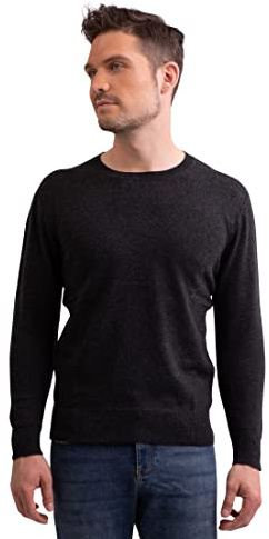 100% Kaschmir Herren Pullover | Sweater Rundhalsausschnitt 2-fädig
