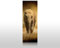 wandmotiv24 Duschrückwand Steppenelefant Afrika 70 x 200cm (B x H) - Acrylglas 4mm M0246