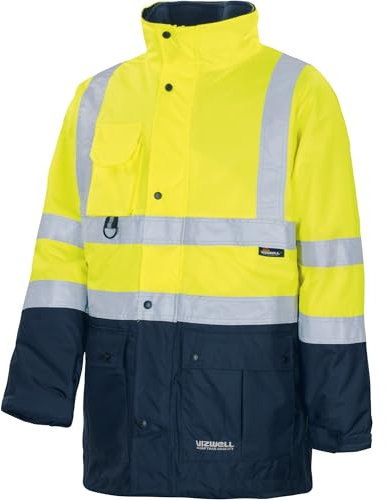 Vizwell Parka 5 in 1, Warnschutz, leuchtgelb/Marine (M)
