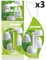 AREON Liquid Auto Duft Maiglöckchen Blume Autoduft Duftflakon Parfüm Flakon Lufterfrischer Aufhängen Hängend Anhänger Spiegel Grün Set 5ml 3D (Lily of The Valley Pack x 3)