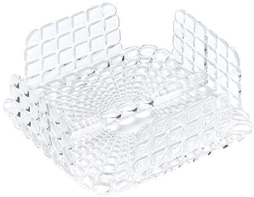 Guzzini - Tiffany, Portatovaglioli Orizzontale Quadrato con Barra Ferma Tovaglioli - Trasparente, 20 x 20 x h7,3 cm - 19870000