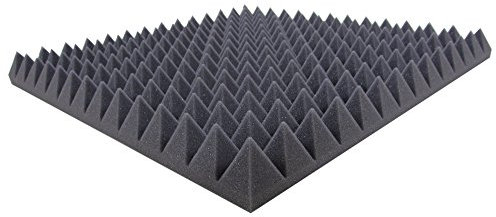 Pyramiden Schaumstoff Color Noppen Akustikschaumstoff Raum Akustik Schall Dämmung Schutz (Pyramide Anthrazit ca.49x49x5cm)