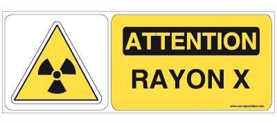 AUA SIGNALETIQUE - Panneau Rayon X-B - 200x75 mm, PVC 1.5mm