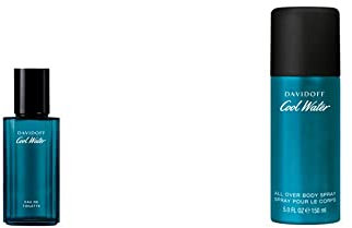DAVIDOFF Cool Water Man Eau de Toilette, aromatisch-frischer Herrenduft 40 ml (1er Pack) & Cool Water Man Deodorant Natural Spray, All Over Body Spray, aromatisch-frischer Herrenduft, 150ml