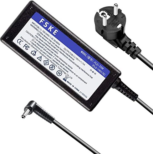 FSKE 33W 19V 1.75A Cargador de Computadora Portátil con Fuente de Alimentación para ASUS Zenbook UX303 X553M X540S Notebook Adaptador de CA EUR,Conector:4.0 * 1.35mm(no compatibile con 5.5 * 2.5mm)