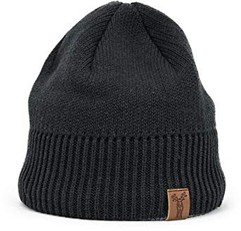Elkline Strickmütze mit farbigem Rand und Fleece, Farbe:anthrazit