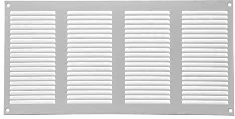16 x 8 Inch / 400 x 200 mm White Air Vent Cover - Quality Steel Return Air Grilles - for Ceiling and Sidewall - HVAC - with Insect Protection Screen (15.74''x7.87'' Inch, White)