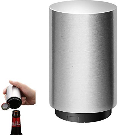 Anward Flaschenöffner Edelstahl Bierflaschenöffner Automatischer Flaschenöffner für Bier Bieröffner Magnet Coole Geschenk für Männer Küche Gadget Bars Partys (Silver)