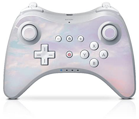 DeinDesign Skin kompatibel mit Nintendo Wii U Pro Controller Folie Sticker Wolken Lila Natur