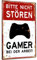 Putuo Decor Bitte nicht stören, Gamer bei der Arbeit, 20 x 30cm Aluminium Metallschild, Gamer Geschenk