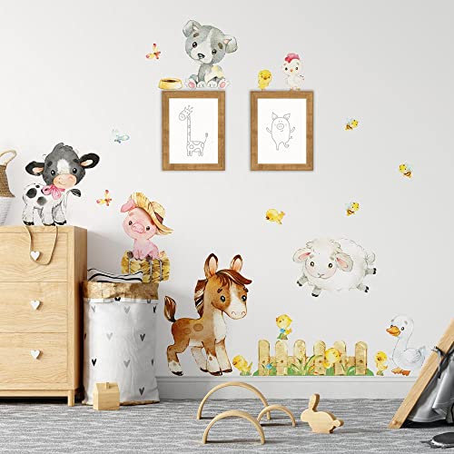 kina - Wandaufkleber Kinder Schlafzimmer Wanddekoration R00677 - Öko-Stoff, Umweltfreundlich, Repositionierbar, Streicheleffekt, Kindergarten - Grafik Tiere und Messen 120x40 cm