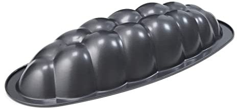 patisse Molde para pan Brioche grande, antiadherente, 15-3/8 x 6-3/4 (39 x 17 cm), 2.5 (6.4 cm) de profundidad, mediano, gris