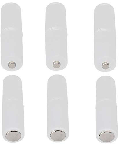 Battery Adapter Converter for AAA to AA Battery Transparent Cases Holder Shell with Metal Contacts on Bottom(Clear Color,Pack of 6)