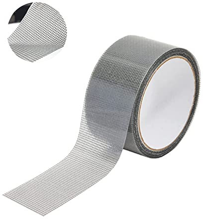 CR Gibson Nastro Per Riparare Zanzariere Adesivo Adesivi per Zanzariera Ripara Kit Riparazione Zanzariere Nastro Adesivo in Fibra Di Vetro Finestre Insetto Per Tenda Finestra Ripara 5cm x 200cm