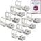hb-digital Set: 16x CAT.8 Keystone RJ45 Modul + 8X Hutschienenadapter Metall Keystone-Halterung für Hutschiene 35mm Standard | RJ45-Jack geschirmt Edelstahl LSA Montage Ethernet LAN Netzwerk Switch