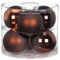 MAGIC Weihnachtskugeln Glas 10cm 6 STK. Christbaumkugeln Christbaumschmuck (Cognac Diamond // braun)
