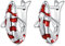 NewL Fisch-Ohrringe, Sterlingsilber, Ohrstecker, Stab mit Fischen, baumelnde Ohrringe für Frauen, Stein, Zirkonia