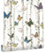 myforHD Papel Pintado Autoadhesivo Mariposa de abedul Mural Acuarela Fotomurales Papel de Pared Papel Adhesivo para Muebles Removible Impermeable Estilo Retro Vinilo PVC Pegatina