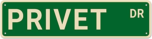 Privet Dr Street Signs, Privet Decor Privet Sign Privet Gift, Wall Decor for Home/Kitchen/Man Cave, Quality Metal Signs 16x4 Inch