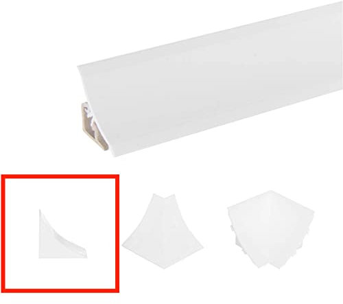 Finishing Elements for Worktop Profile Strip Splashback Edging Trim - White, Left/Right END