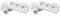 Kopp 128688650 3-Fach Steckdosenleiste Standard, 3 m Zuleitung, weiß (Packung mit 2)