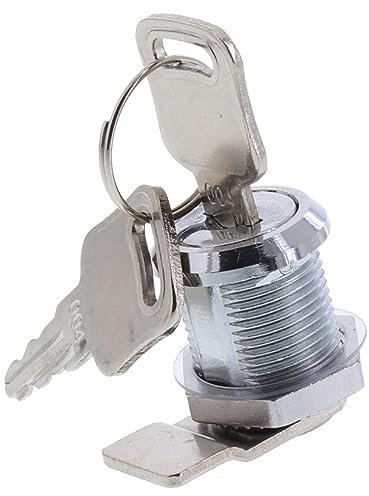 ToniTec Briefkastenschloss M19 x 30 mm gleichschließend Schrankschloss mit 2 Schlüssel Hebelschloss für Briefkästen