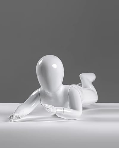 BBHW Schaufensterpuppe Babyschaufensterpuppe Torso Weiß, Realistische Schneiderpuppe Ganzkörper, Abnehmbare Kinderpuppe zum Nähen Von Schaufenstertheken (Color : Crawling Baby)