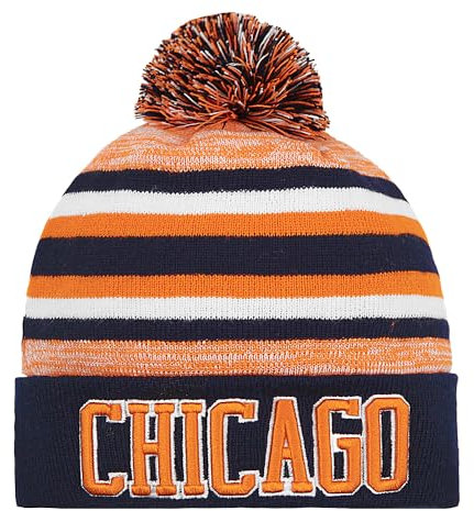 Beanie Hat Fußball Strickmützen Winter Cuffed Stilvolle Beanie Cap Sport Fans Mode Toque Cap, Cb Orange, Einheitsgr��e